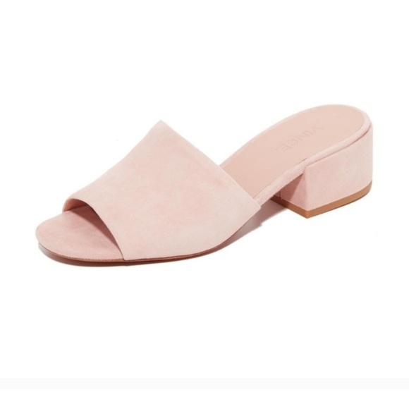 Vince Shoes - Vince Rachelle Blush Pink Suede Mules Size 7
